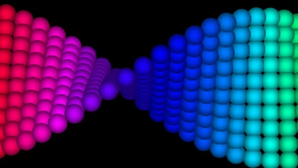 Roterende gekleurde spiraal — Stockvideo