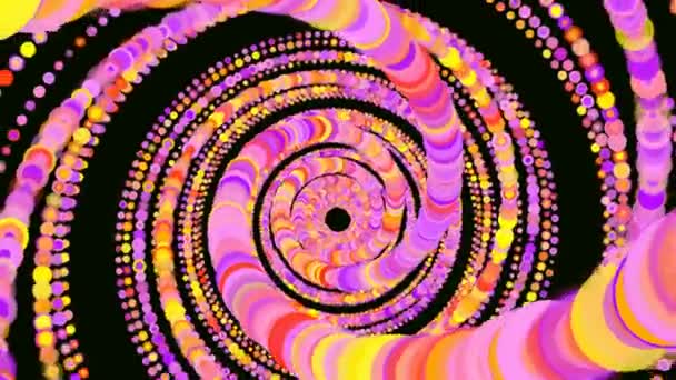 Färgade hypnotiska spiral — Stockvideo