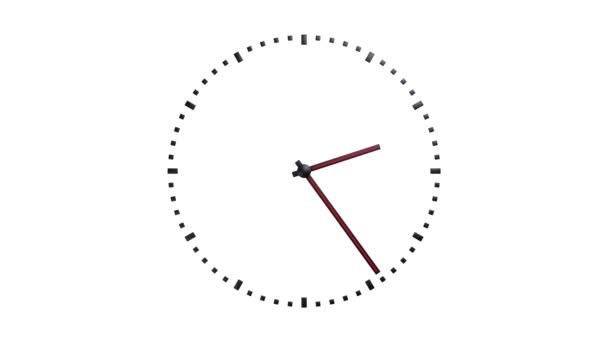 Wanduhr-Animation — Stockvideo