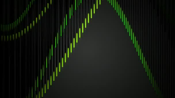 Movimiento de líneas de onda verde — Vídeos de Stock