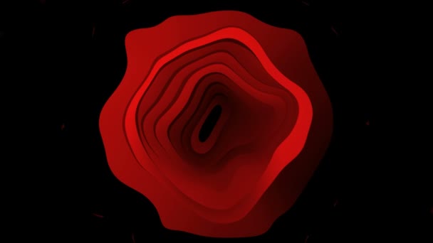 Liquid red wavy element — Wideo stockowe