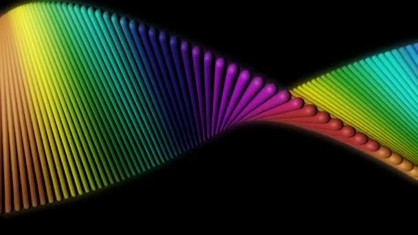 Espiral rayada de color en movimiento — Vídeo de stock