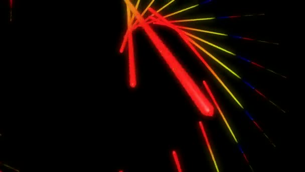 Déplacement de bâtons de couleur ondulée 