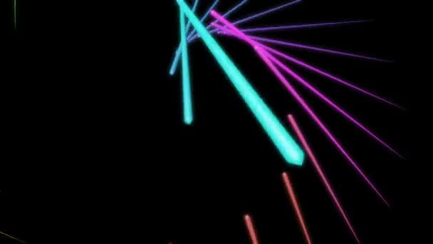 Déplacement de bâtons de couleur ondulée 