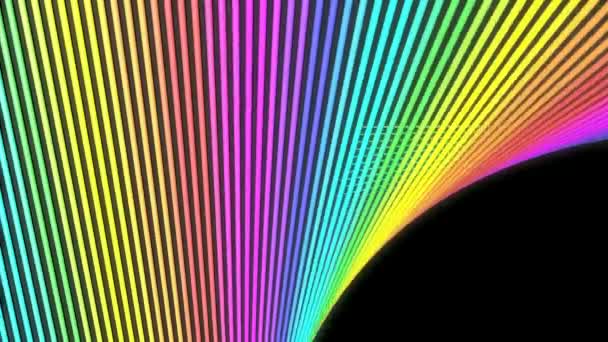 Déplacement des ondes rayées colorées — Video