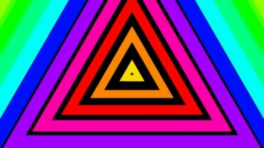 Hareketli gökkuşağı üçgenler