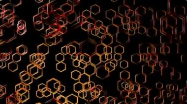 Disko renkli altıgenler uçan