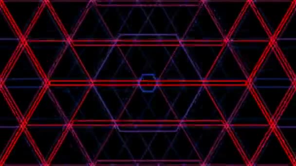 Rörliga hexagon linjer — Stockvideo