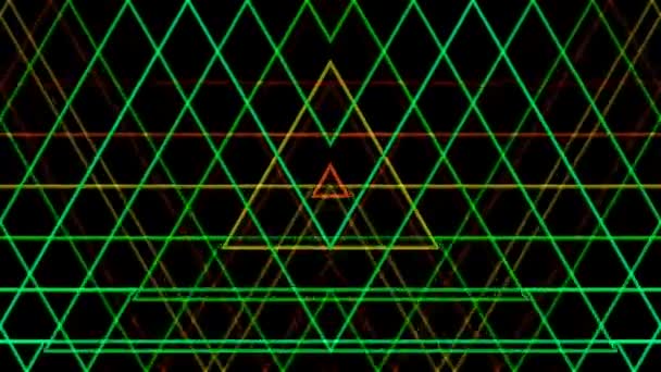 Pohyblivé čáry trojúhelník — Stock video