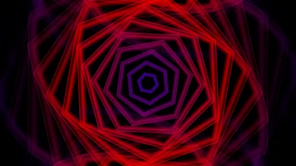 Rörliga hexagon twirl — Stockvideo