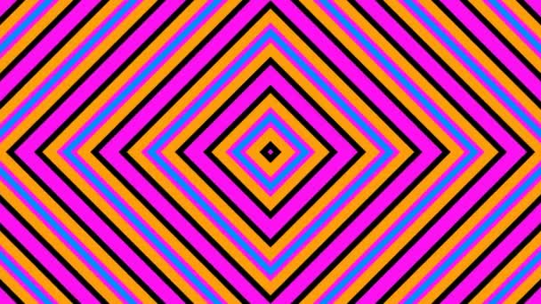 Moving retro colorful rhombuses — Stock Video