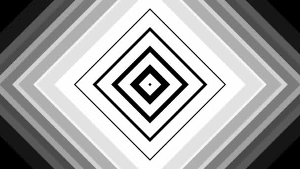Bewegung schwarzer und weißer Quadrate — Stockvideo