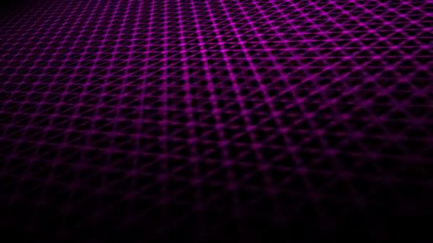 Moving purple triangle grid — Stock Video