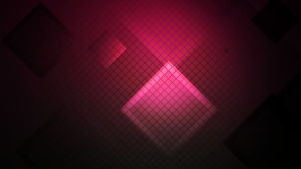 Lighting pink rhombuses — Stock Video