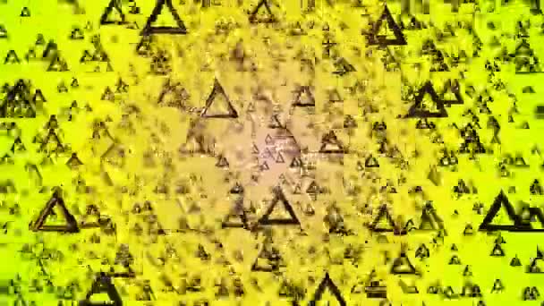 Mozog a fekete háromszög — Stock videók