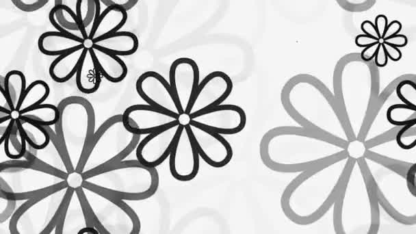 Grey floral pattern — Stock Video