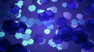 parlak mavi altıgenler