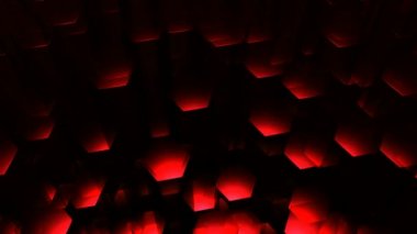 Kırmızı altıgen tüp hareketli