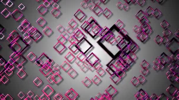 Moving pink squares — Stock Video