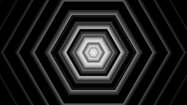 Rörliga futuristiska hexagon linjer — Stockvideo