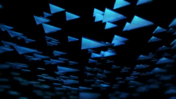 Rotating blue triangles — Stock Video