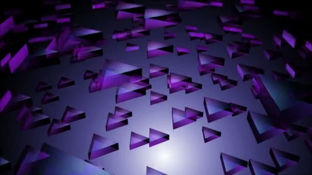 Moving purple triangles — Stock Video