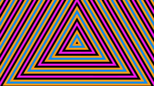 Moving colorful triangles — Stock Video