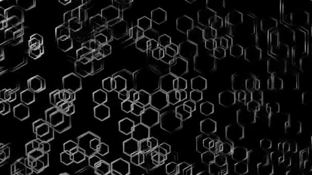 Moving disco hexagons — Stock Video