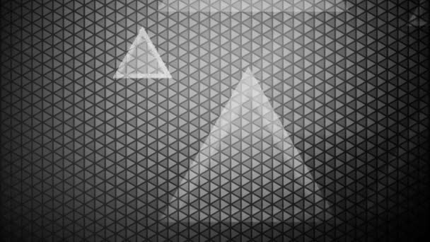 Triángulos blancos brillantes — Vídeos de Stock