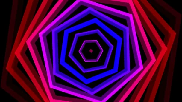 Moving hexagon twis — Stock Video