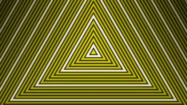 Hareketli renkli üçgen satırları — Stok video
