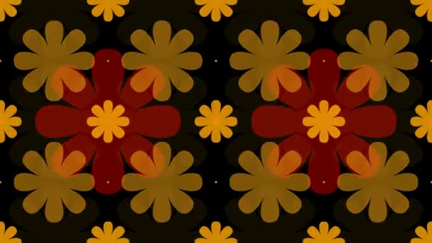 Heldere bloemmotief — Stockvideo