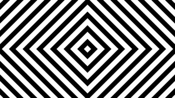 Движущиеся черно-белые квадраты — стоковое видео
