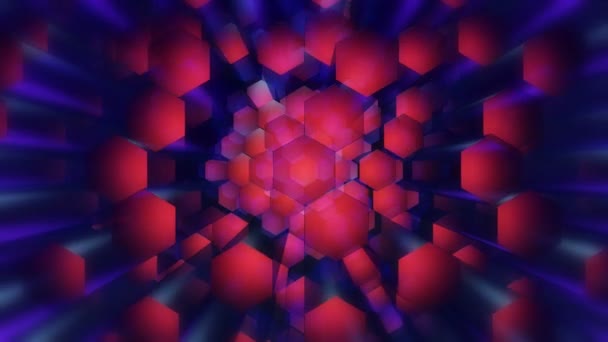 Hexagones de disco volador — Vídeos de Stock