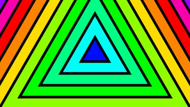Hareketli renkli üçgenler — Stok video