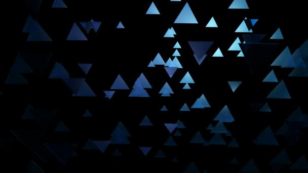 Moving  glow triangles — Stock Video