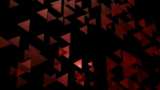 ウェーブのかかった赤い三角形 — ストック動画