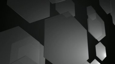 Siyah ve beyaz altıgen animasyon