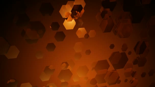 Movimiento hexagonal marrón — Vídeo de stock