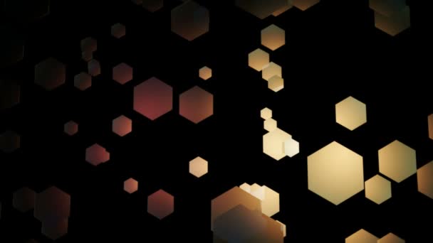 Movimento Hexagonal Dourado — Vídeo de Stock