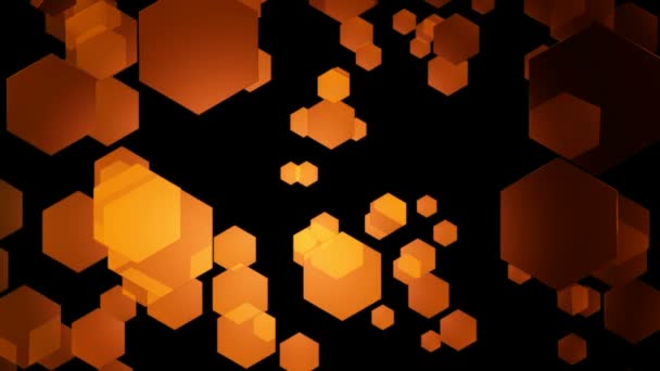 Movimiento hexagonal naranja — Vídeos de Stock