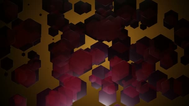 Movimento Hexagonal Colorido — Vídeo de Stock