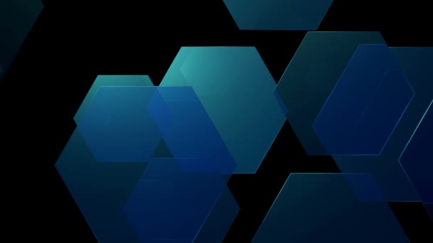 Movimiento hexagonal azul — Vídeo de stock