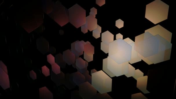 Brillante movimiento hexagonal — Vídeo de stock