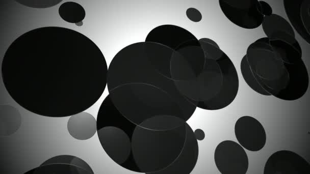 Monochroom gloed cirkels — Stockvideo
