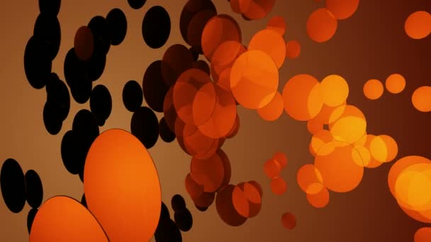 Orangefarbene Glühkreise — Stockvideo