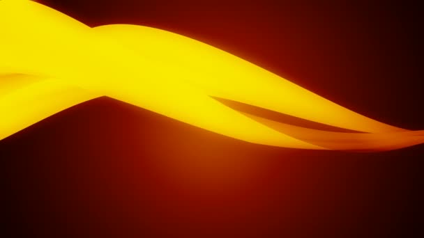 Glowing yellow ribbon — Stock Video