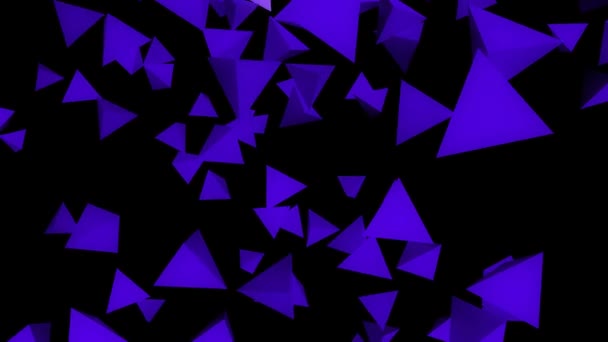 Pirámides voladoras púrpuras — Vídeos de Stock