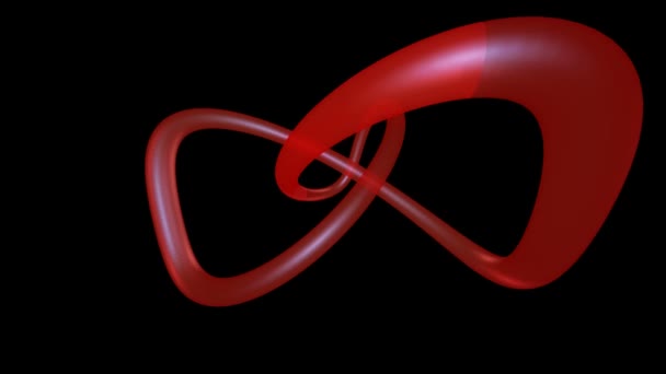 Red plastic torus — Stock Video