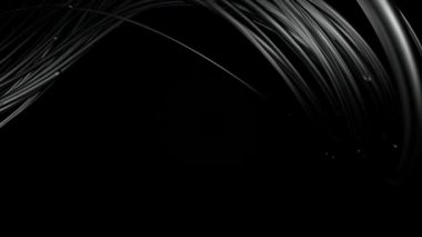 Beyaz bükülmüş kablolar